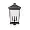 Z-Lite Beacon 4 Light Outdoor Post Mount Fixture, Black & Clear Beveled 568PHXXLS-BK - alternate 4